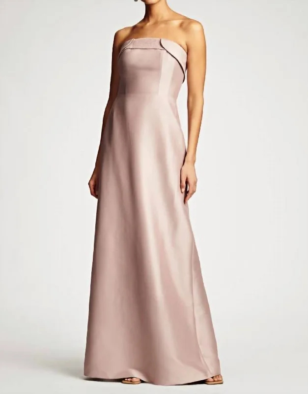 Vintage-Inspired Women's Clothes Tatia Gown In Blush