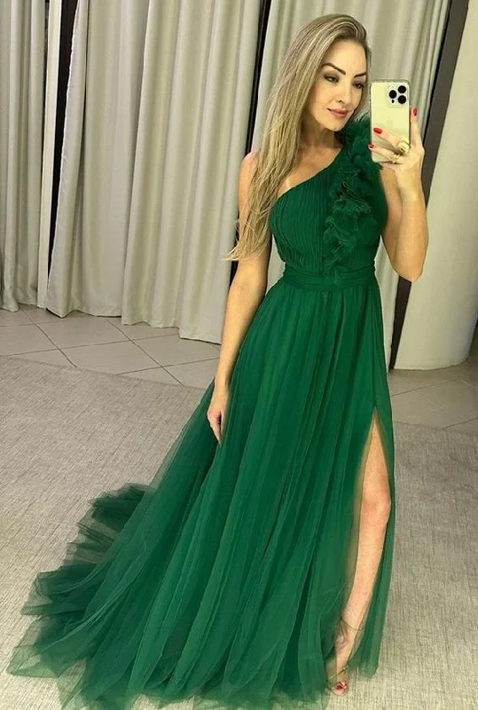 Women Fashion Elegant Dress Green Prom Dresses For Women Evening Gowns     S3058