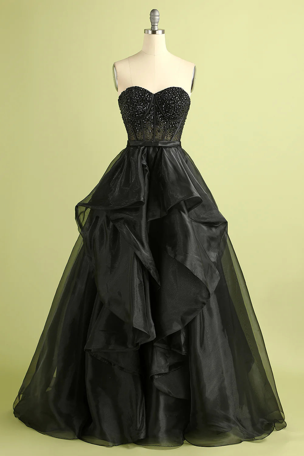 Holiday Special Offers Black Strapless Ball Gown Evening Dress