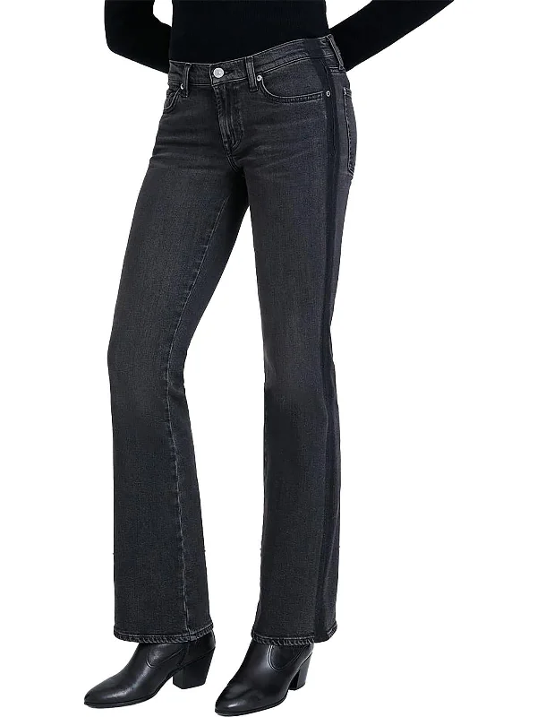 Women's Trendy Clothes Womens Low-Rise Whisker Wash Bootcut Jeans