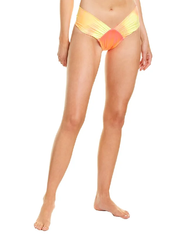 Women's High Street Fashion Sports Illustrated Swim High-Leg Ruched Bikini Bottom