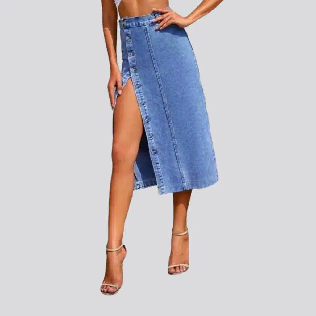 Sustainable Fashion Clothing For Women High-waist 90s denim skirt
 for women