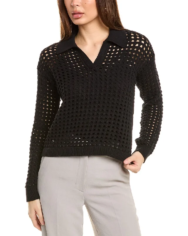 Clothing Brands Vince Camuto Mesh Stitch Sweater