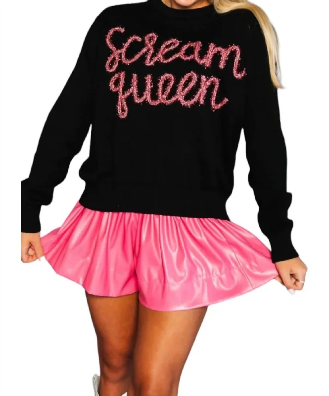 Outfits For Girls Scream Queen Sweater In Black