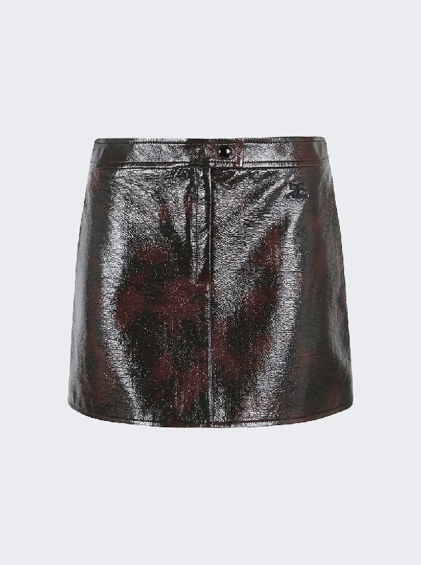 Women's Trendy Outfits Tortoise Vinyl Mini Skirt