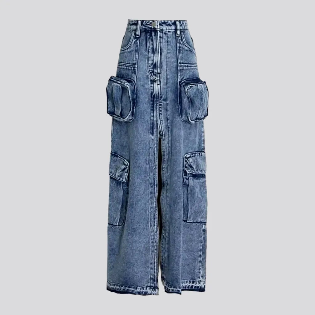 Clothing Brands Vintage long women's denim skirt