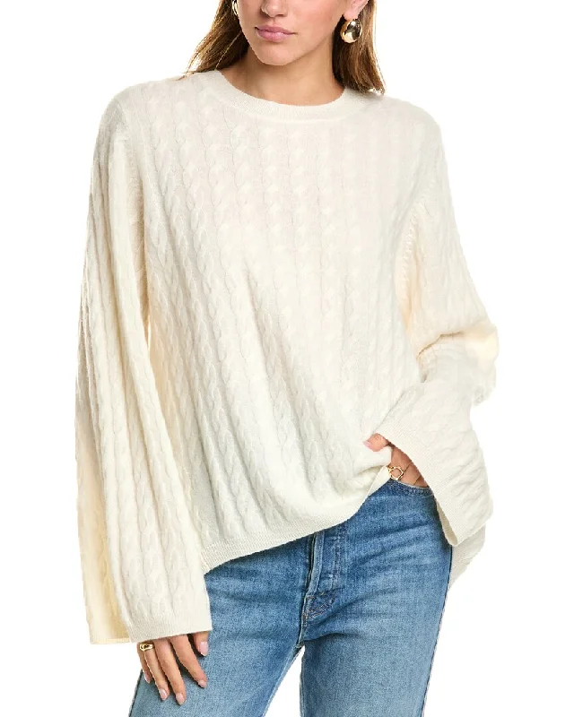 Trendy Online Boutiques Sophie Rue Crewneck Cable Cashmere Sweater