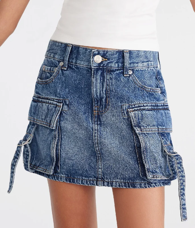 Women's Clothing for Every Occasion Aeropostale Cargo Denim Mini Skirt