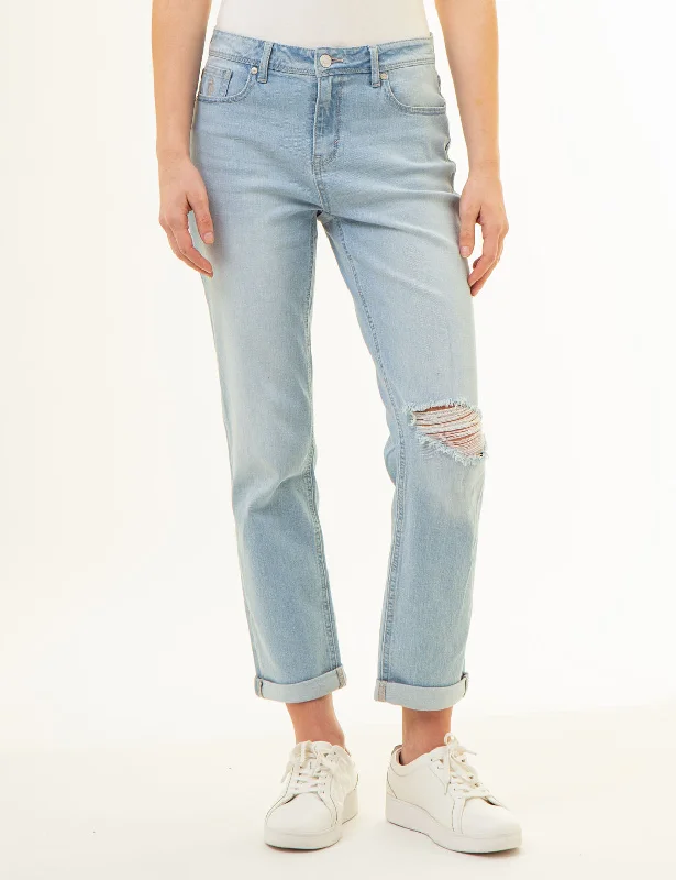 Trendy Online Boutiques MID RISE BOYFRIEND JEANS