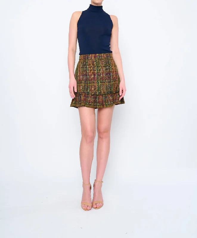 Women's Cozy Outfit For Lounging Zenon Skirt In Waffle Tweed