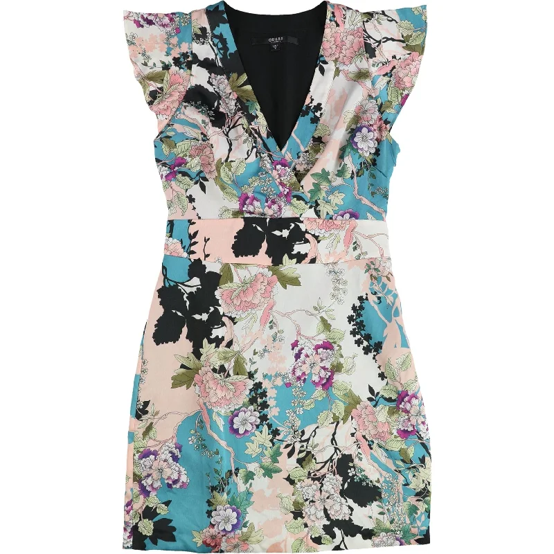 Women's Activewear Garments Guess Womens Floral Fit & Flare Dress