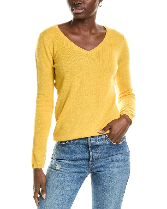 Trendy Boutiques Online sofiacashmere Modern V-Neck Cashmere Sweater