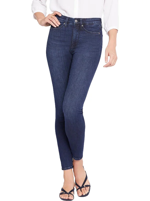 Women's Activewear Apparel Ami Womens High-Rise Dark Wash Skinny Jeans