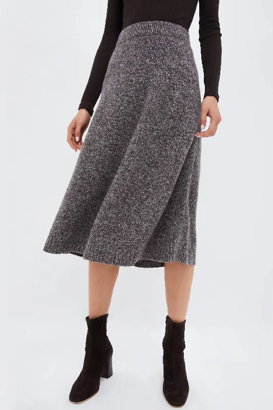 Women's Holiday Attire Piega Skirt In Dark Brown