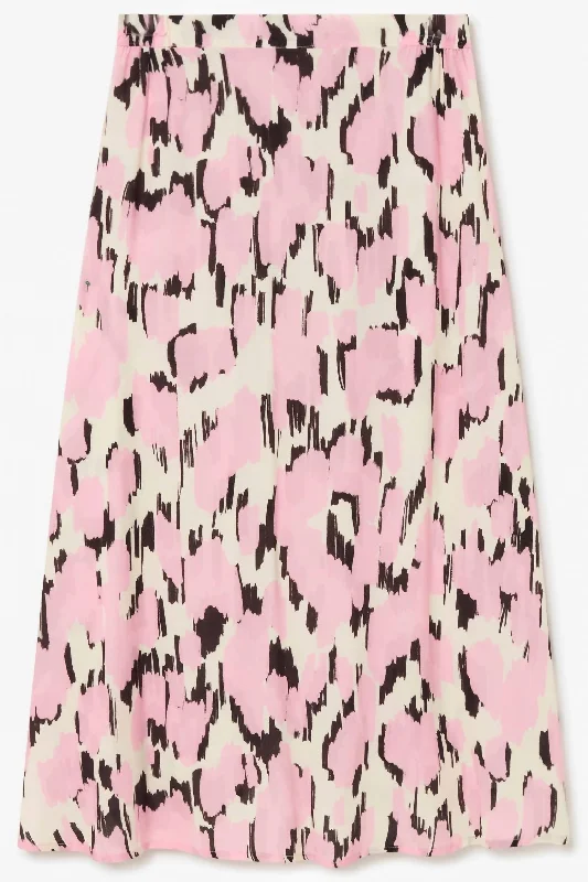 Clothes Women Abstract Skirt In 7157 Pink