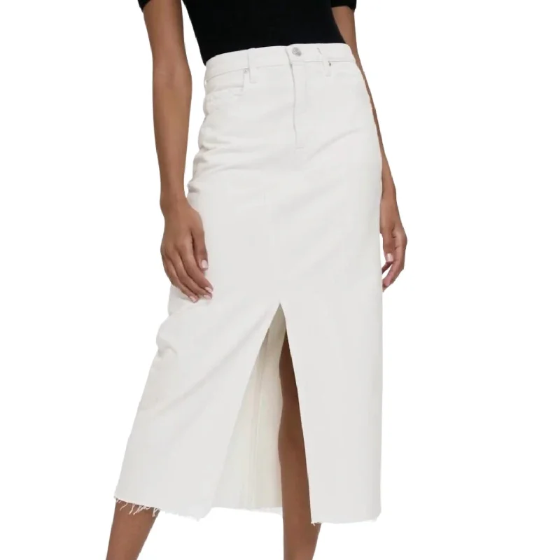 Best Online Clothing Boutiques Midaxi Skirt In Ecru