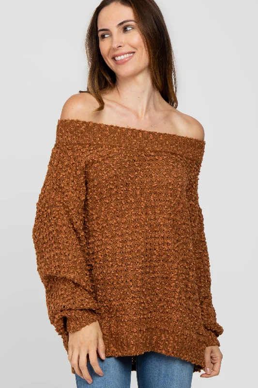 Boutique Dress Online Camel Chunky Knit Sweater