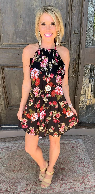 Bundle Offer Day Dreaming Floral Dress - Black