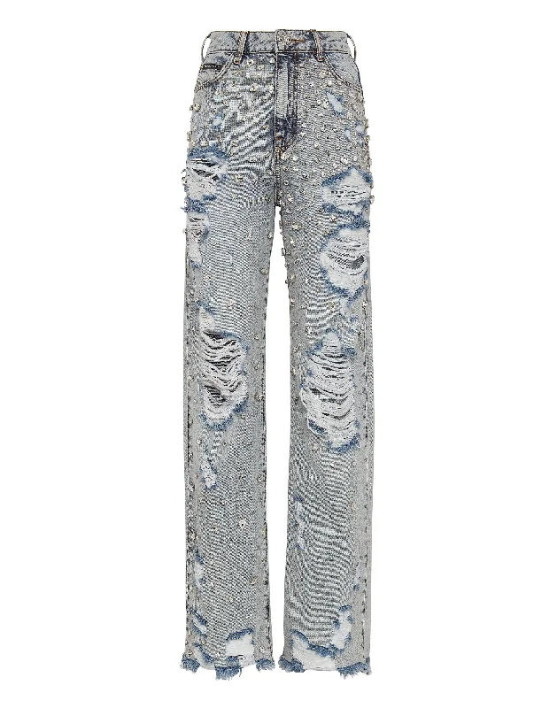 Women's Clothing Boutique Denim Trousers Palace Fit Crystal