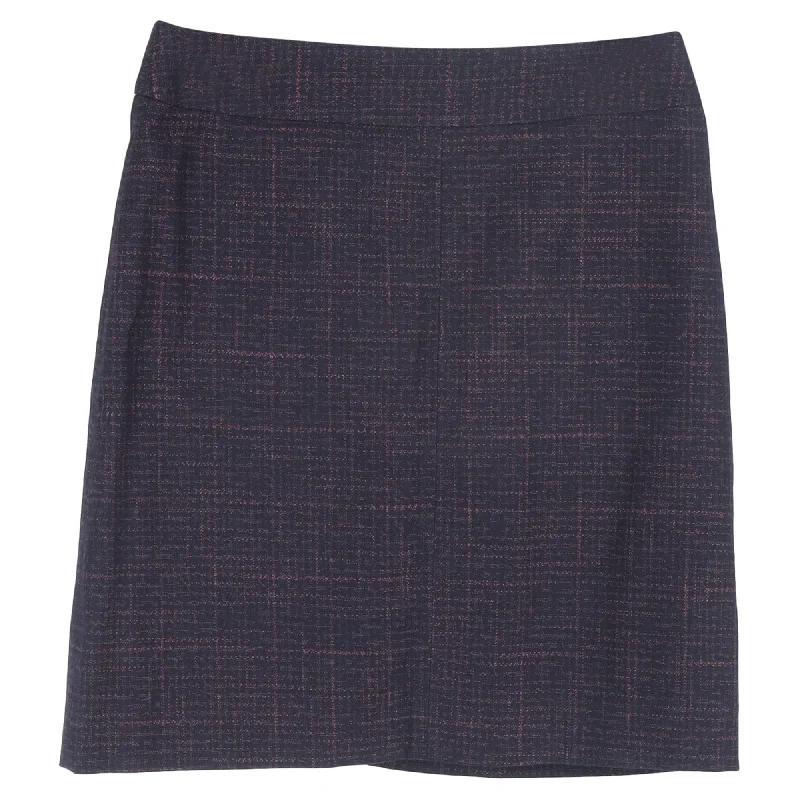 Luxury Women's Fashion See by Chloé Plaid Mini Skirt in Navy Blue Cotton