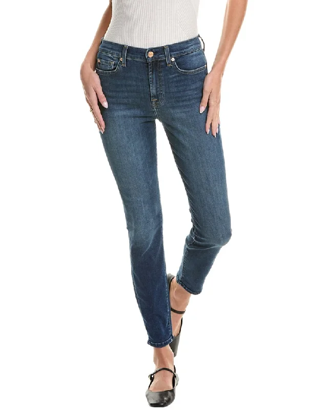 Comfy Women's Outfits for Daily Wear 7 For All Mankind High-Waist Gwenevere Cambridge Skinny Jean