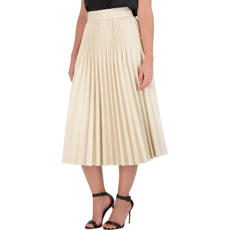 Fashion-forward Women's Wear Womens Faux Leather Mid Calf Maxi Skirt