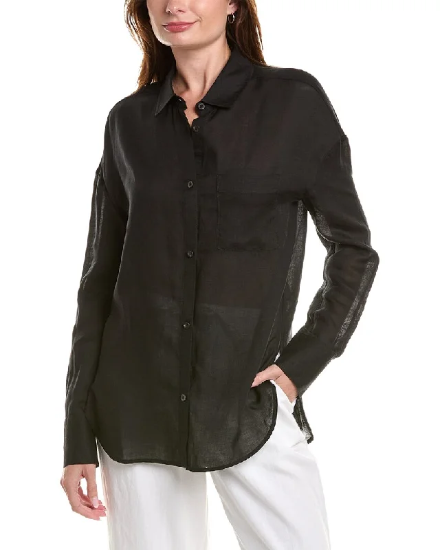 Sale On Clothing Onia Air Linen-Blend Boyfriend Shirt