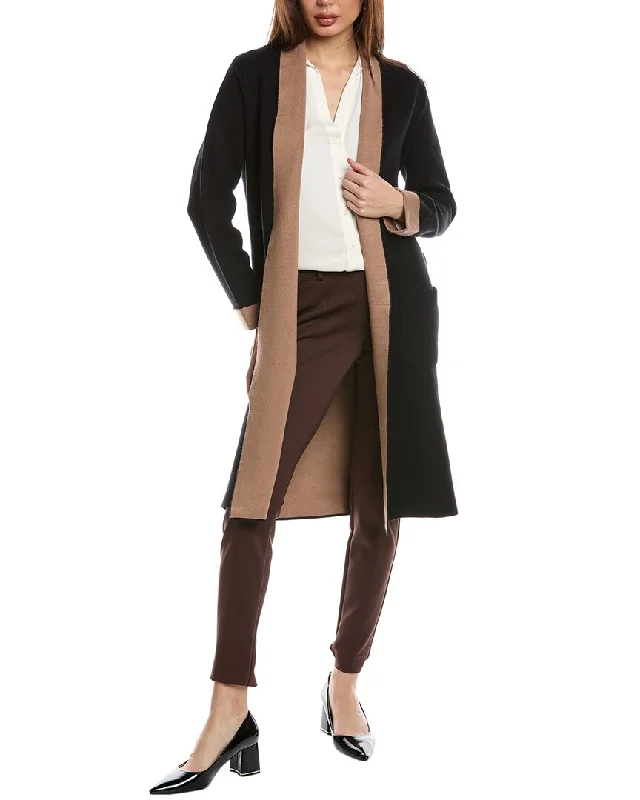 Best Clearance Sales Right Now T Tahari Shawl Collar Double Knit Cardigan