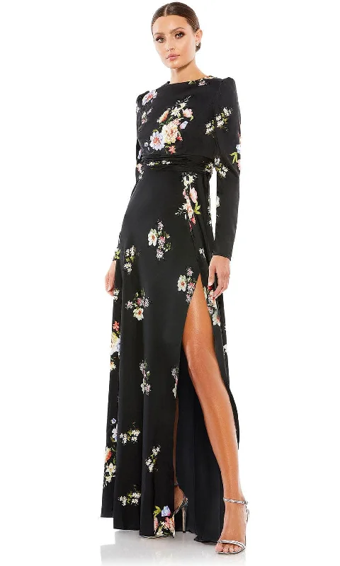 Women Wear Online Ieena Duggal 55622 - Floral Faux Wrap Prom Dress