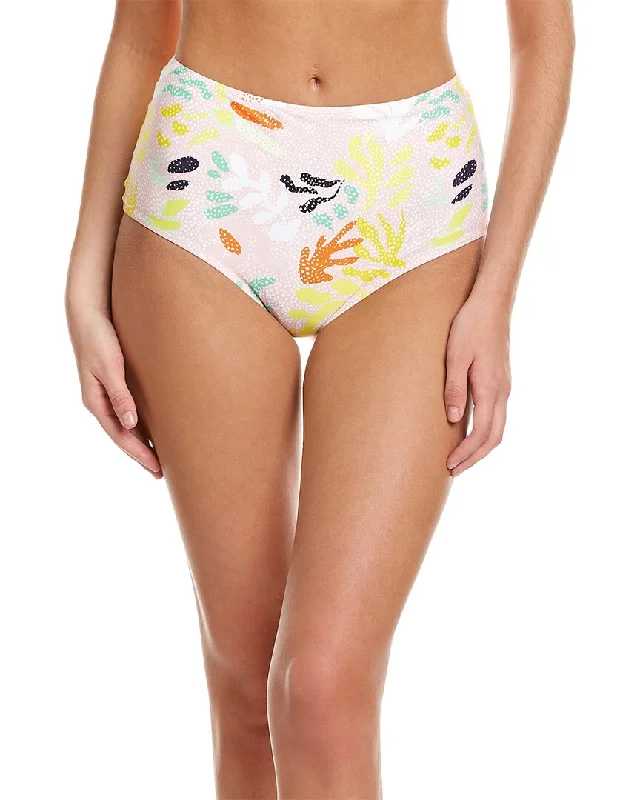 Feminine Dresses for Women in Bold Prints lemlem Reef High-Waist Bikini Bottom