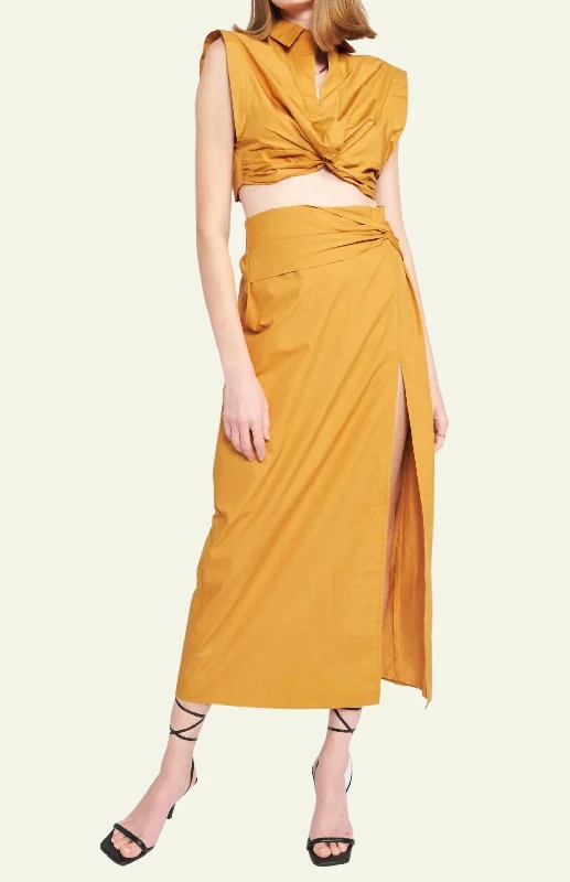 Women's Plus-Size Outfit Makia Midi Skirt In Merigold