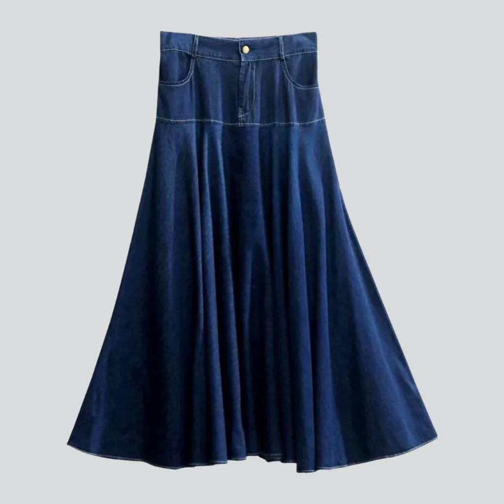 Women's Attire High-waist women's jeans skirt