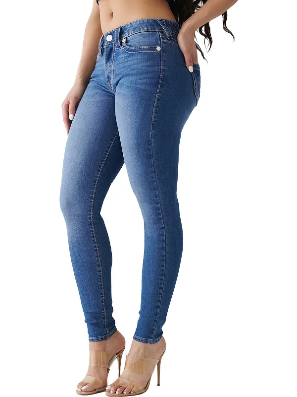 Women's Contemporary Apparel Jennie Big T Womens Mid-Rise Medium Wash Skinny Jeans