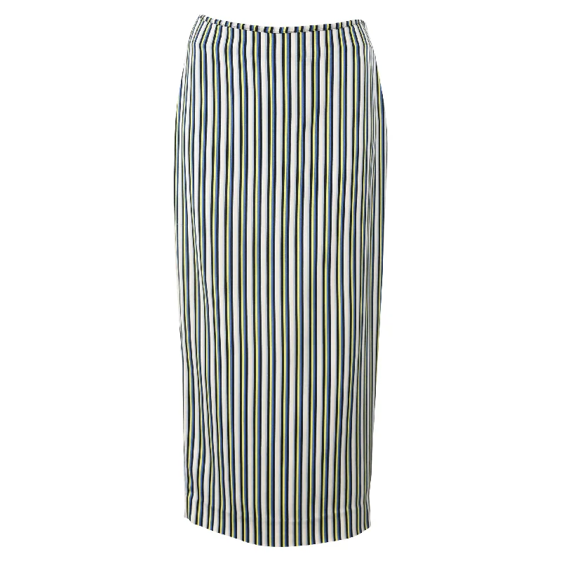 High-End Women's Apparel Diane von Furstenberg Striped Midi Length Skirt in Multicolor Viscose