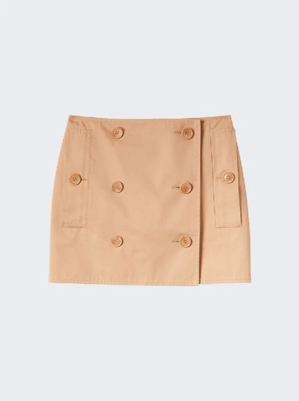 Casual Dresses for Women Cotton Gabardine Trench Mini Skirt