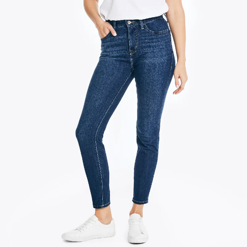 Women's Party Outfit Nautica Womens True Flex High-Rise Curvy Fit Skinny Denim