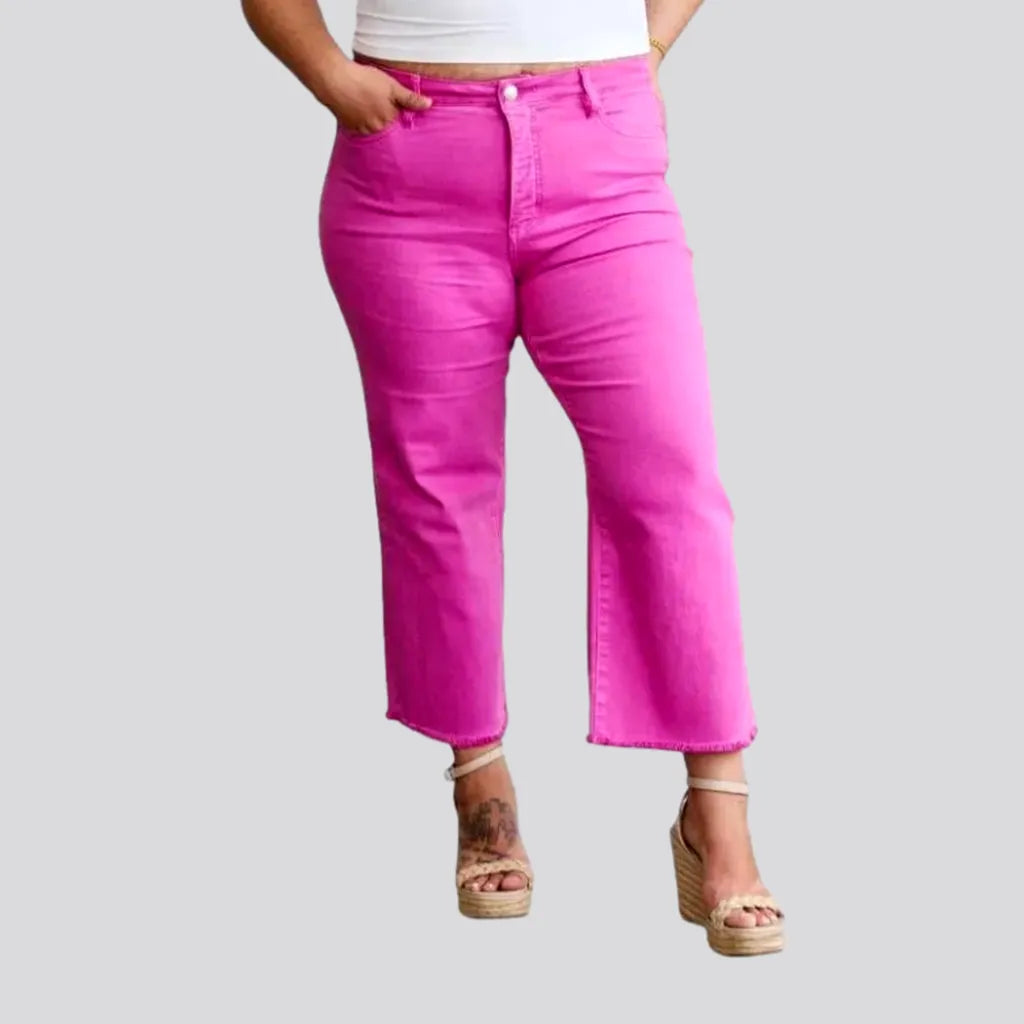 Women's Clothing Stores Cutoff-bottoms women's color jeans