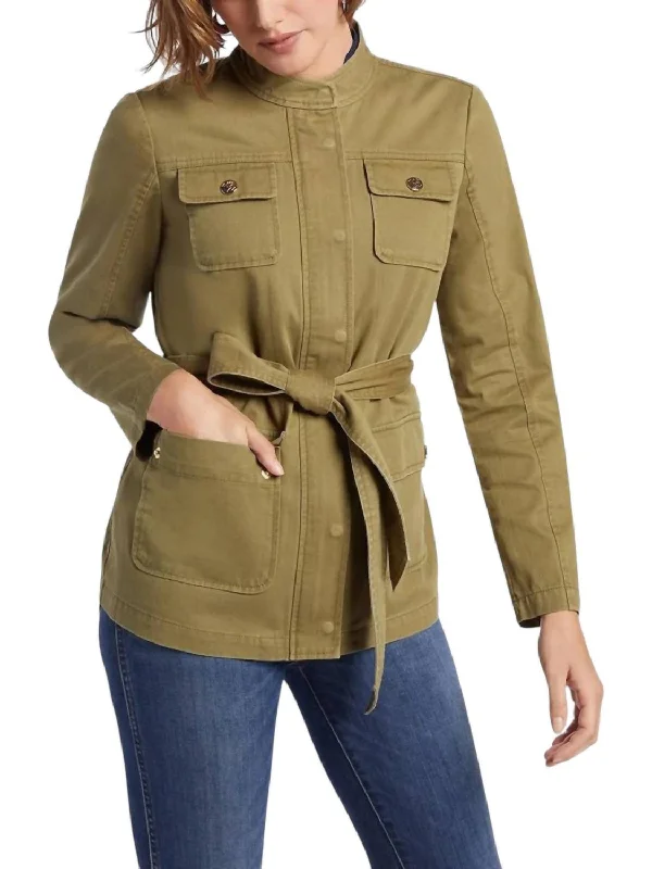 Women's Clothes For Work Events Field Jacket In Green