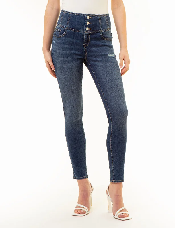 Women's Clothing HIGH RISE CORSET SKINNY JEANS