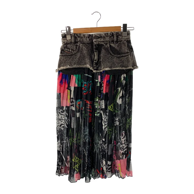 New Arrival Discount DIESEL/Skirt/26/Multicolor/Denim/All Over Print/