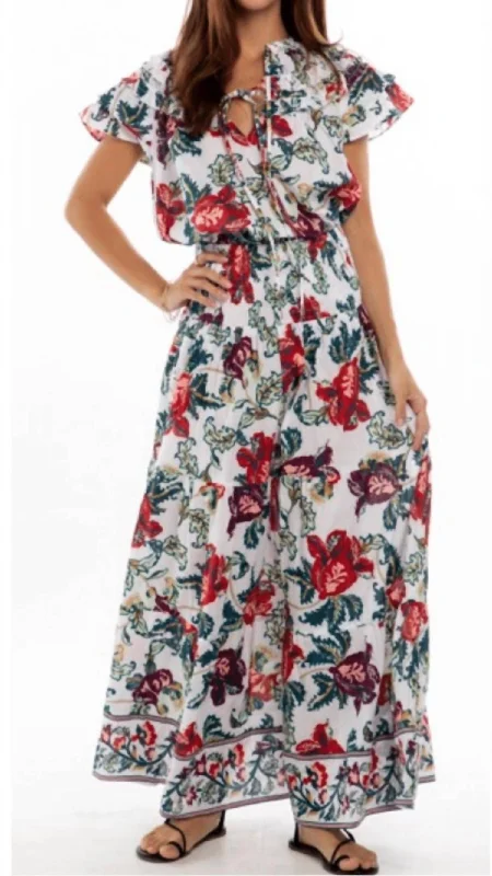 Bold and Elegant Women's Fashion Isabel Maxi Skirt In Holiday Flowers