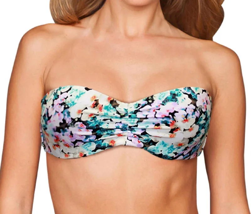 Online Clothing Stores Center Ruched Bandeau Bikini Top In Eden