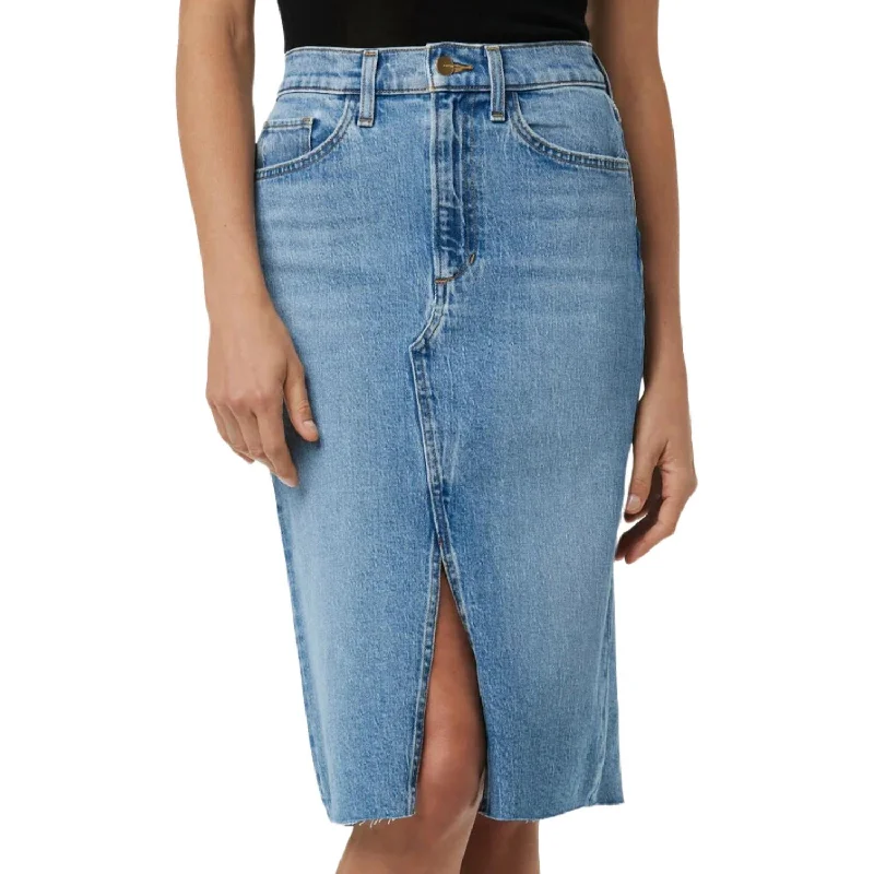 Elegant Women's Attire The Joplin Denim Skirt In Bad Habit