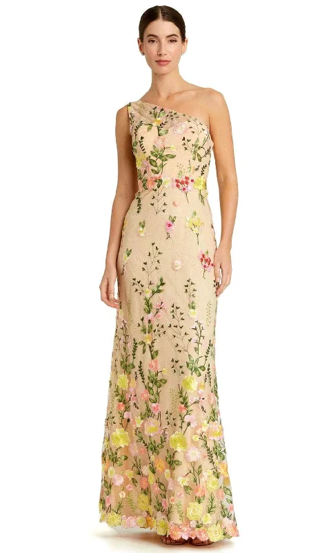 Women's Evening Outfit Mac Duggal 68606 - One Shoulder Floral Evening Gown