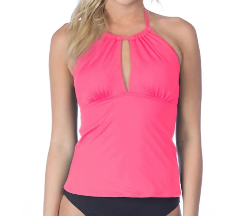 Outfits Ideas Island Goddess Keyhole High Neck Tankini Top In Watermelon