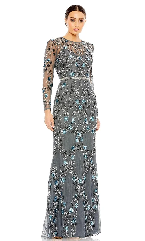 Timeless Women's Fashion Styles Mac Duggal 93772 - Floral Sequin Sheath Evening Dress