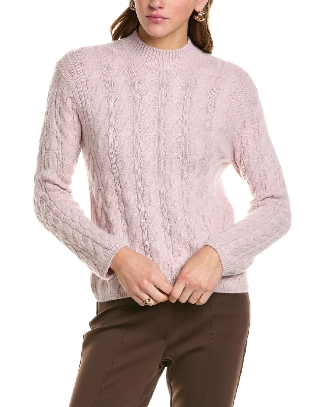 Women's Vintage-Inspired Outfit Vince Twisted Cable Wool & Cashmere-Blend Sweater