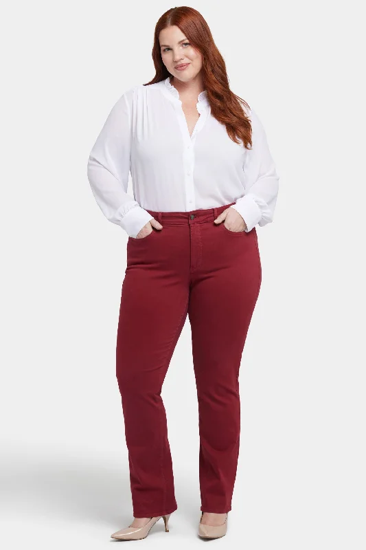 Weekend Sale Marilyn Straight Jeans In Plus Size - Wild Currant