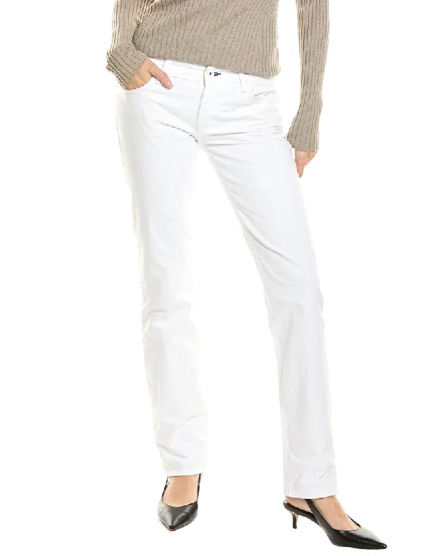 Chic Women's Outfit Ideas rag & bone Piper Bright White Low-Rise Straight Jean