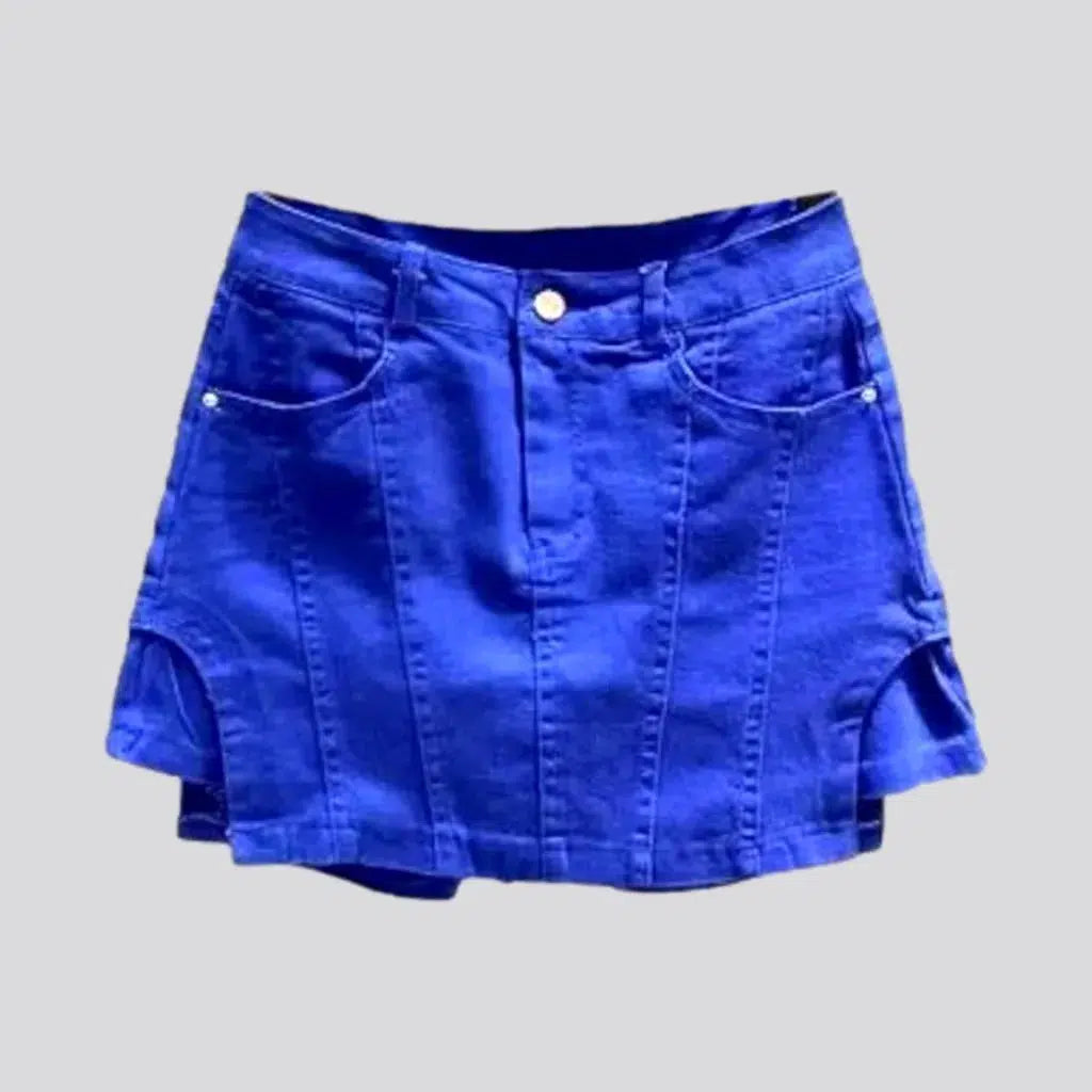 Women's Evening Outfit Color jeans skort
 for women